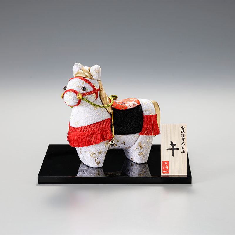 金沢箔布木目込 干支 午 福寿