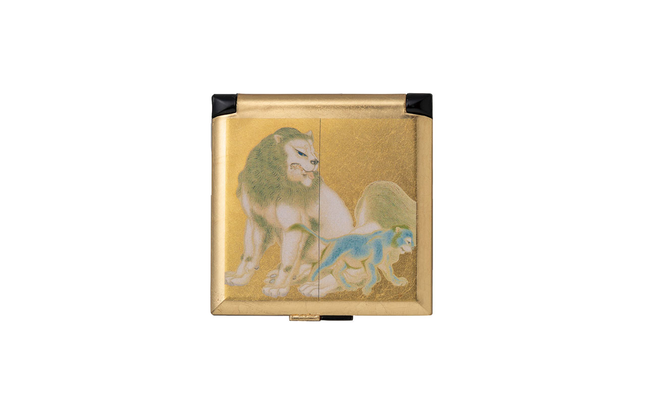 獅子図屏風ミニコンパクトミラー